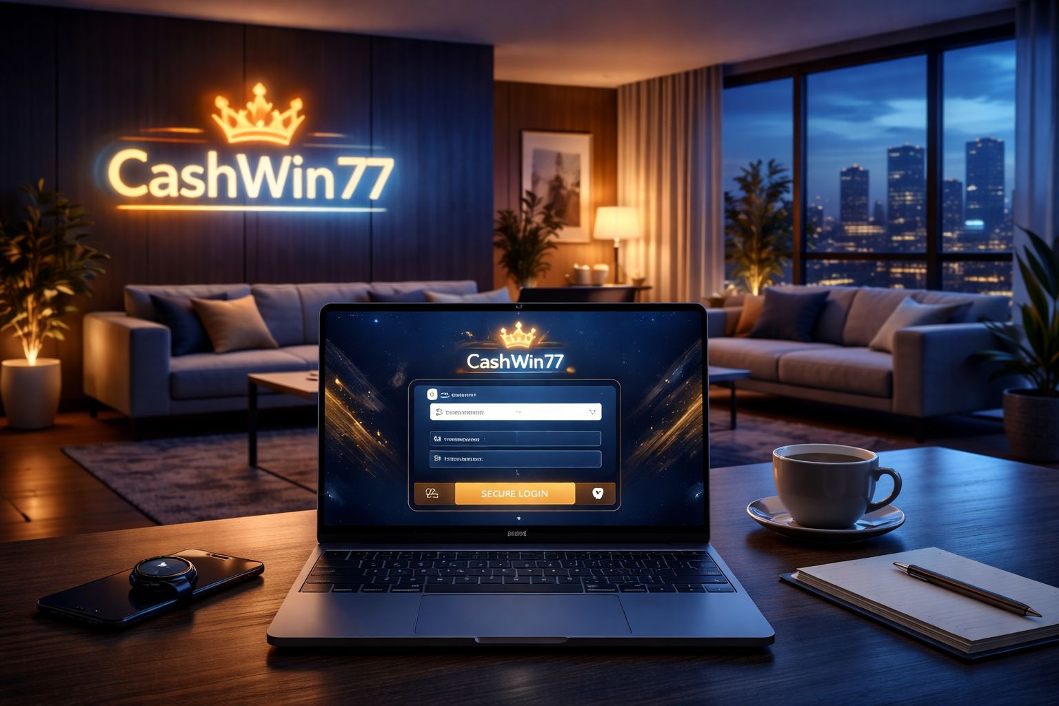 Página de inicio de sesión de cuenta CashWin77 para acceso seguro en Chile